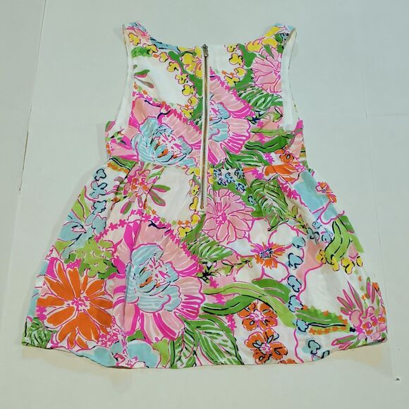 Lilly Pulitzer For Target Nosey Posey Babydoll Top-Small-Sleeveless-Exposed Zip - Picture 5 of 10